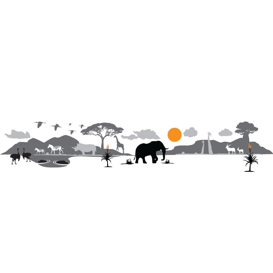 African skyline - vinyl wall stickers - Fantastick