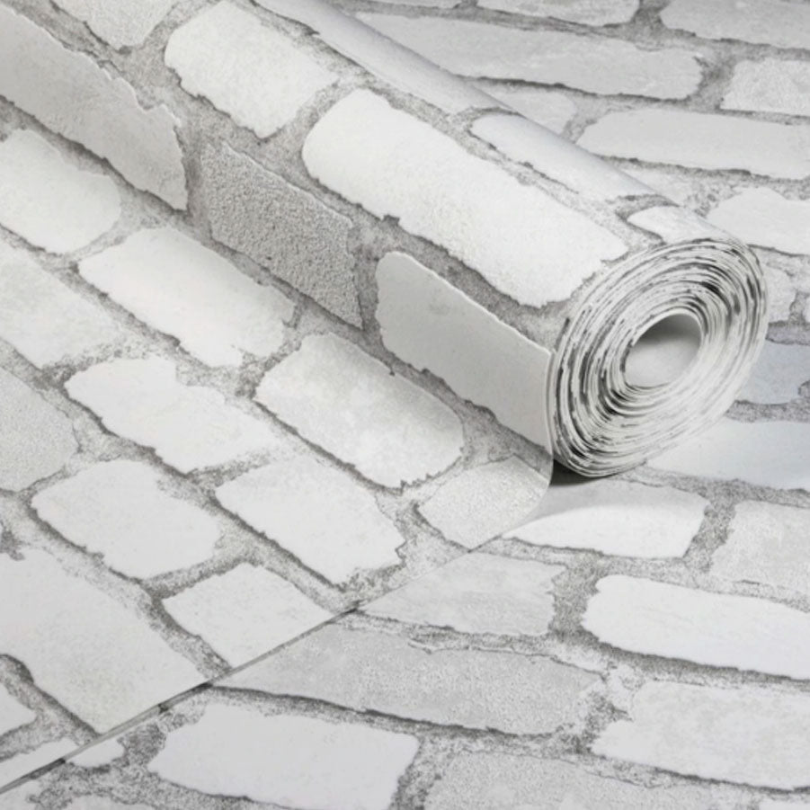 Carnaby Street White Brick Wallpaper - Fantastick