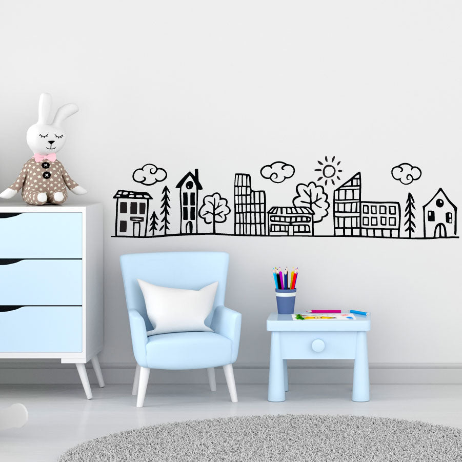 Doodle City - Vinyl wall sticker - Fantastick