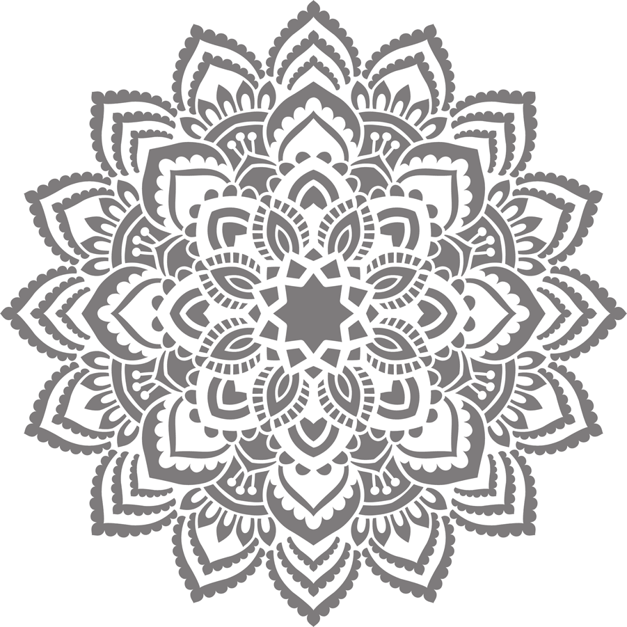 Frosted Ethnic Mandala - vinyl glass sticker - Fantastick