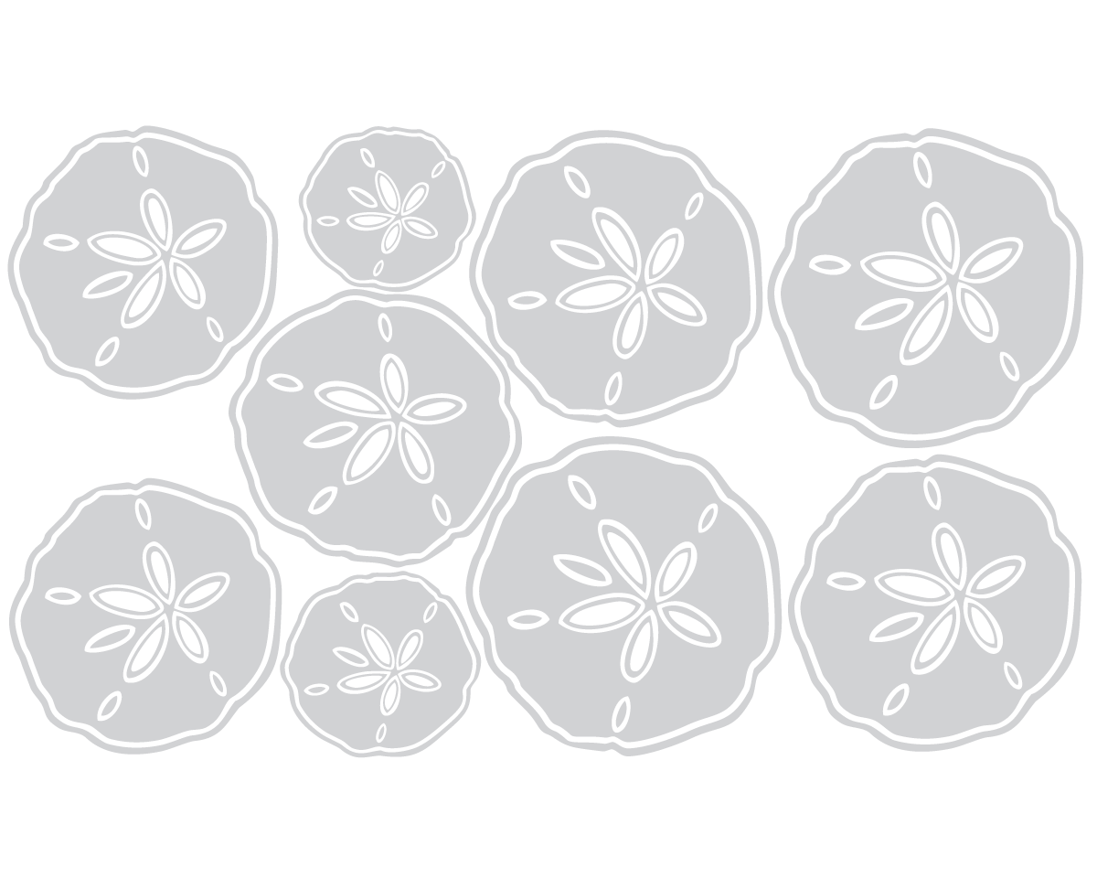 Frosted Pansy shells - glass stickers - Fantastick