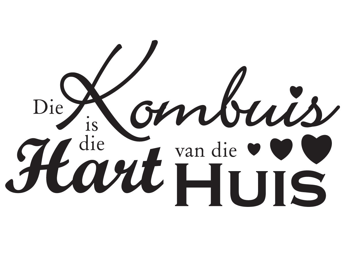 Kombuis quote vinyl wall poetry - Fantastick