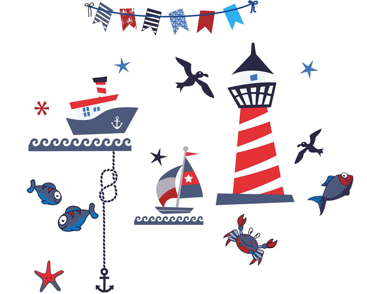 Nautical Fun - Kid's vinyl stickers - Fantastick