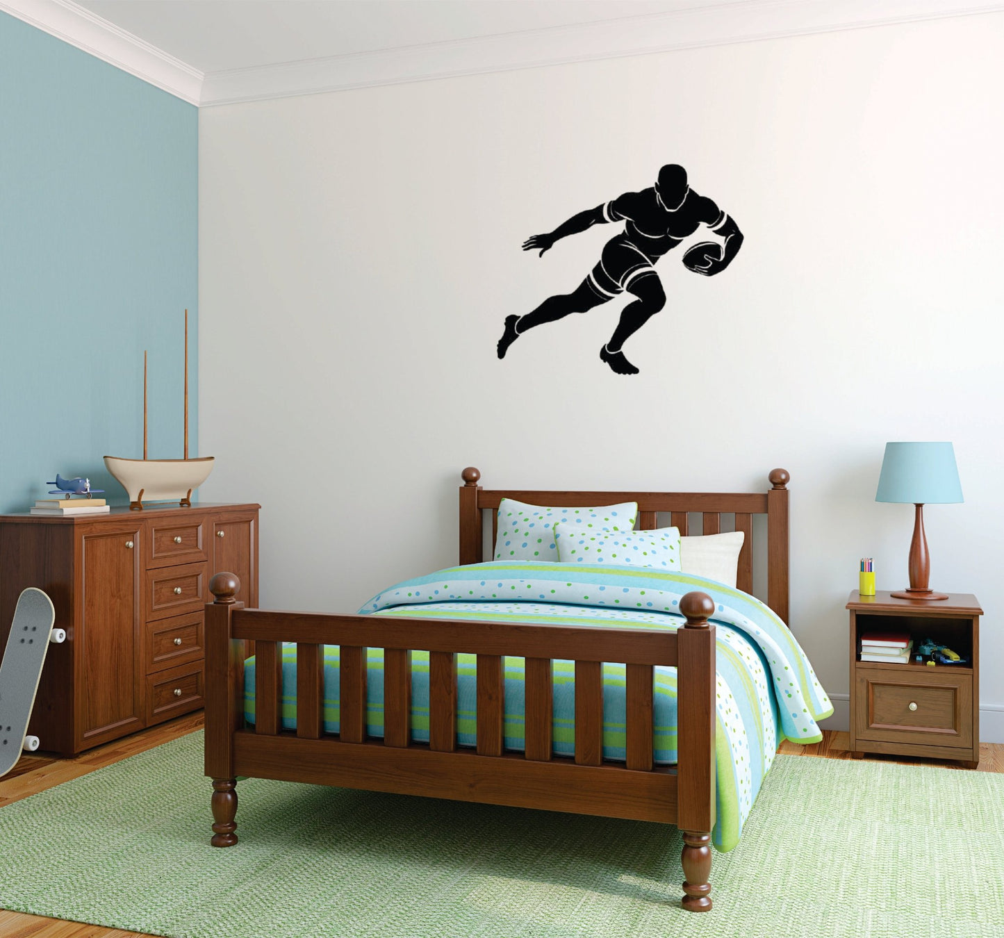Silhouette Rugby Player - Fantastick