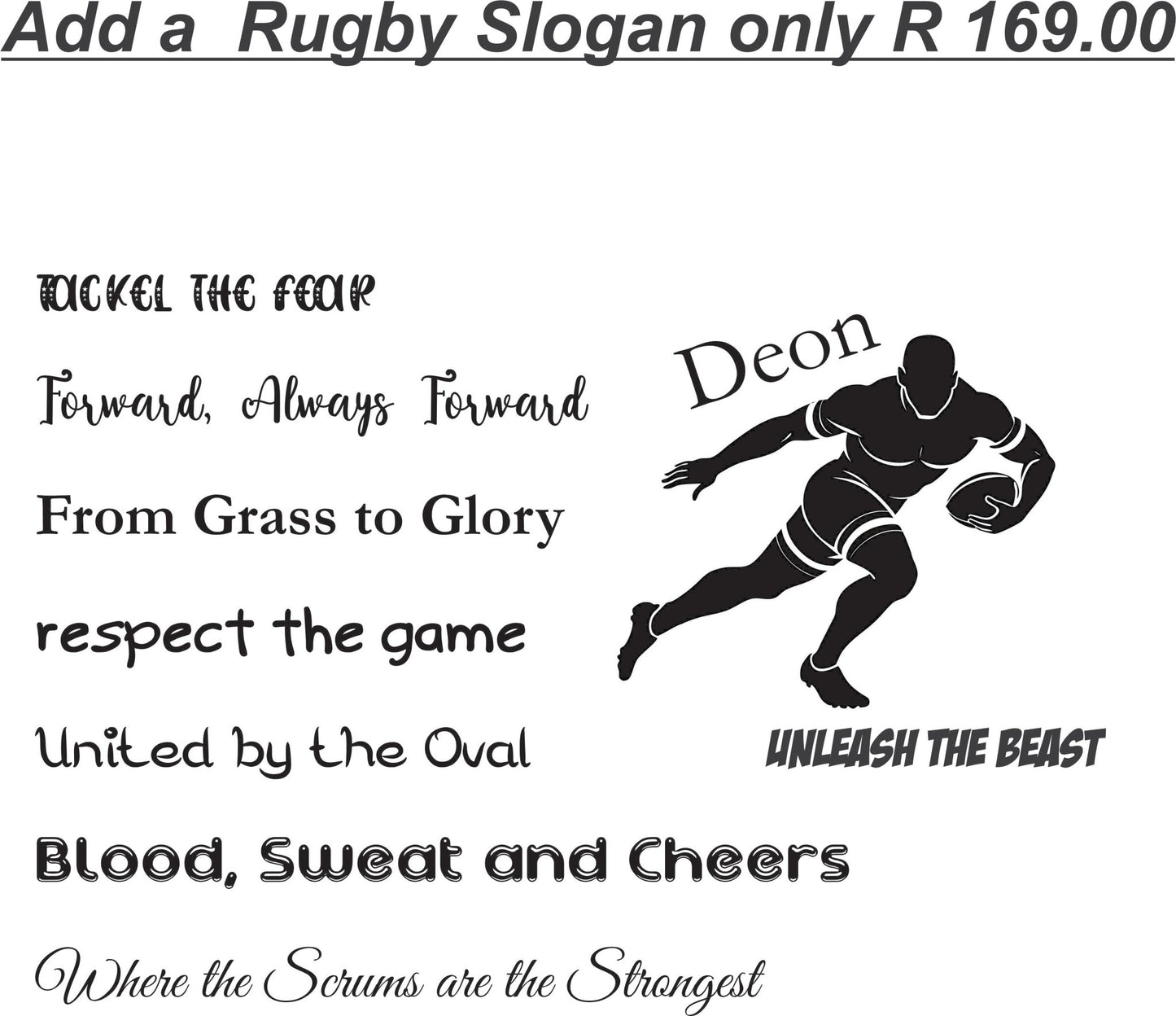Silhouette Rugby Player - Fantastick
