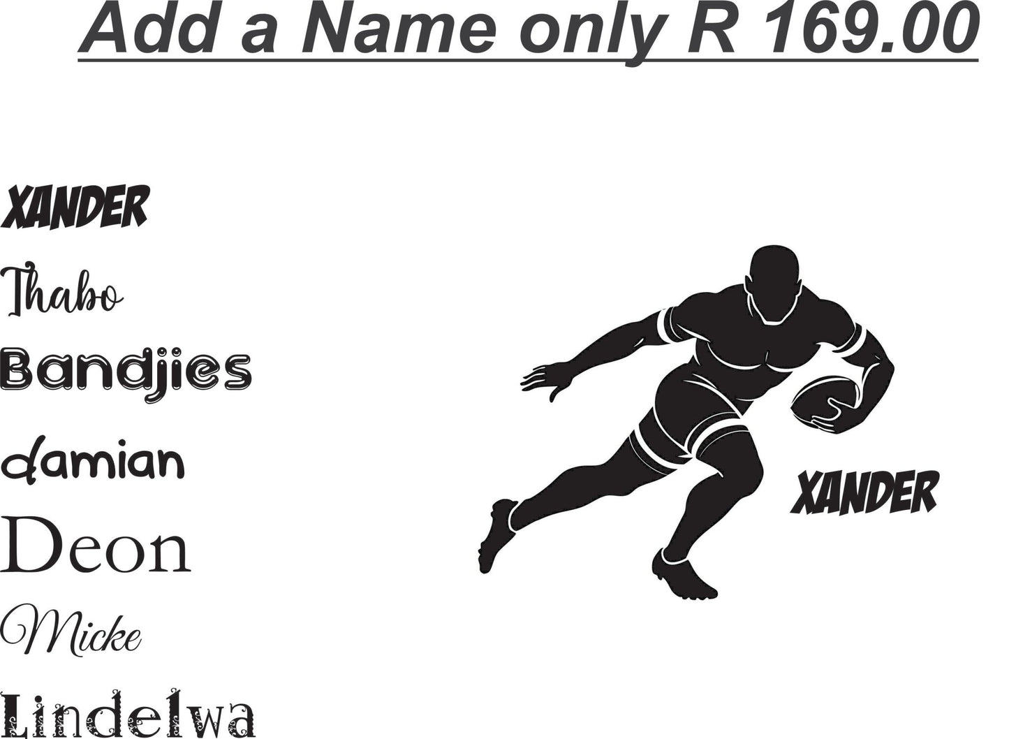Silhouette Rugby Player - Fantastick
