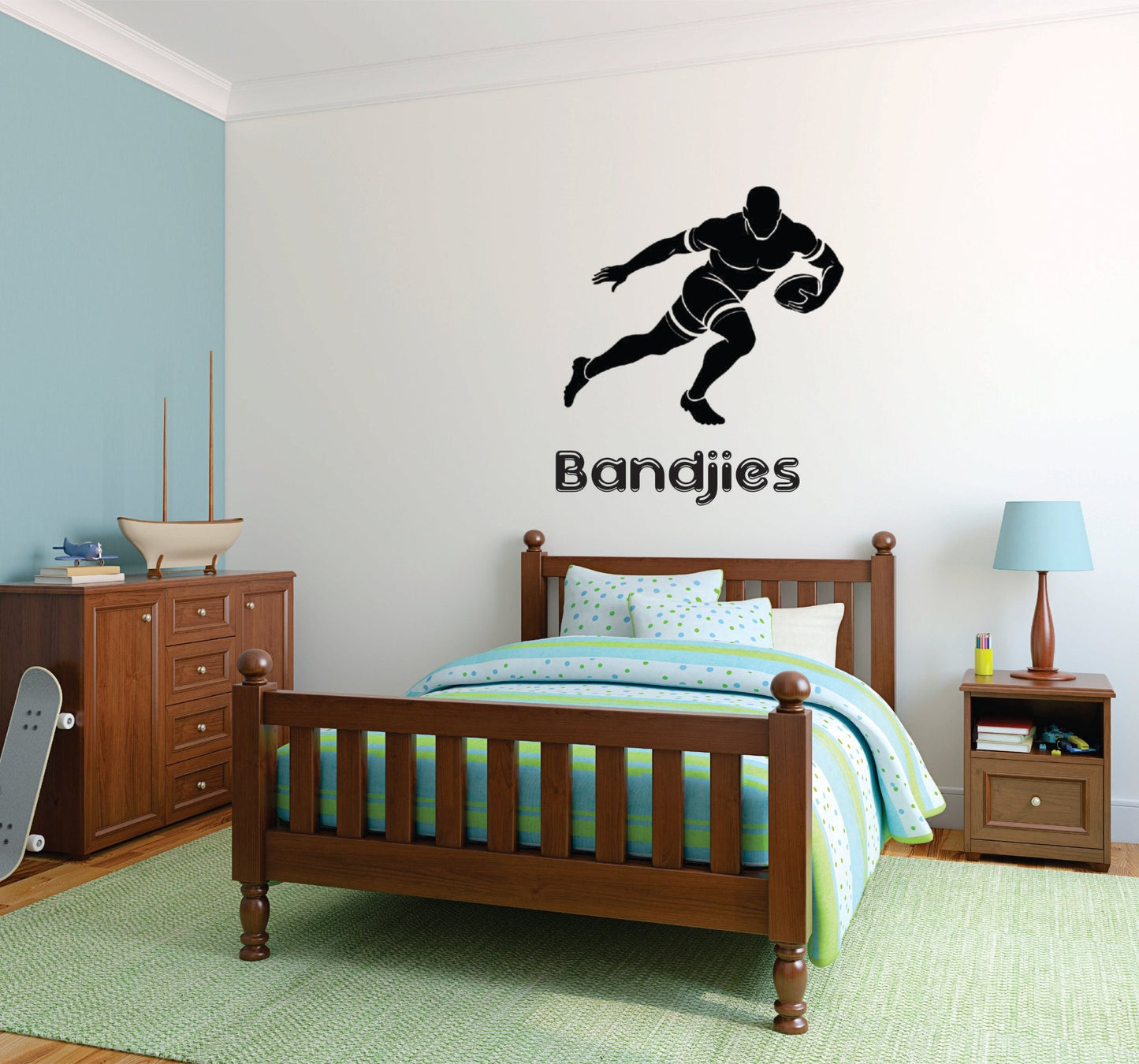 Silhouette Rugby Player - Fantastick