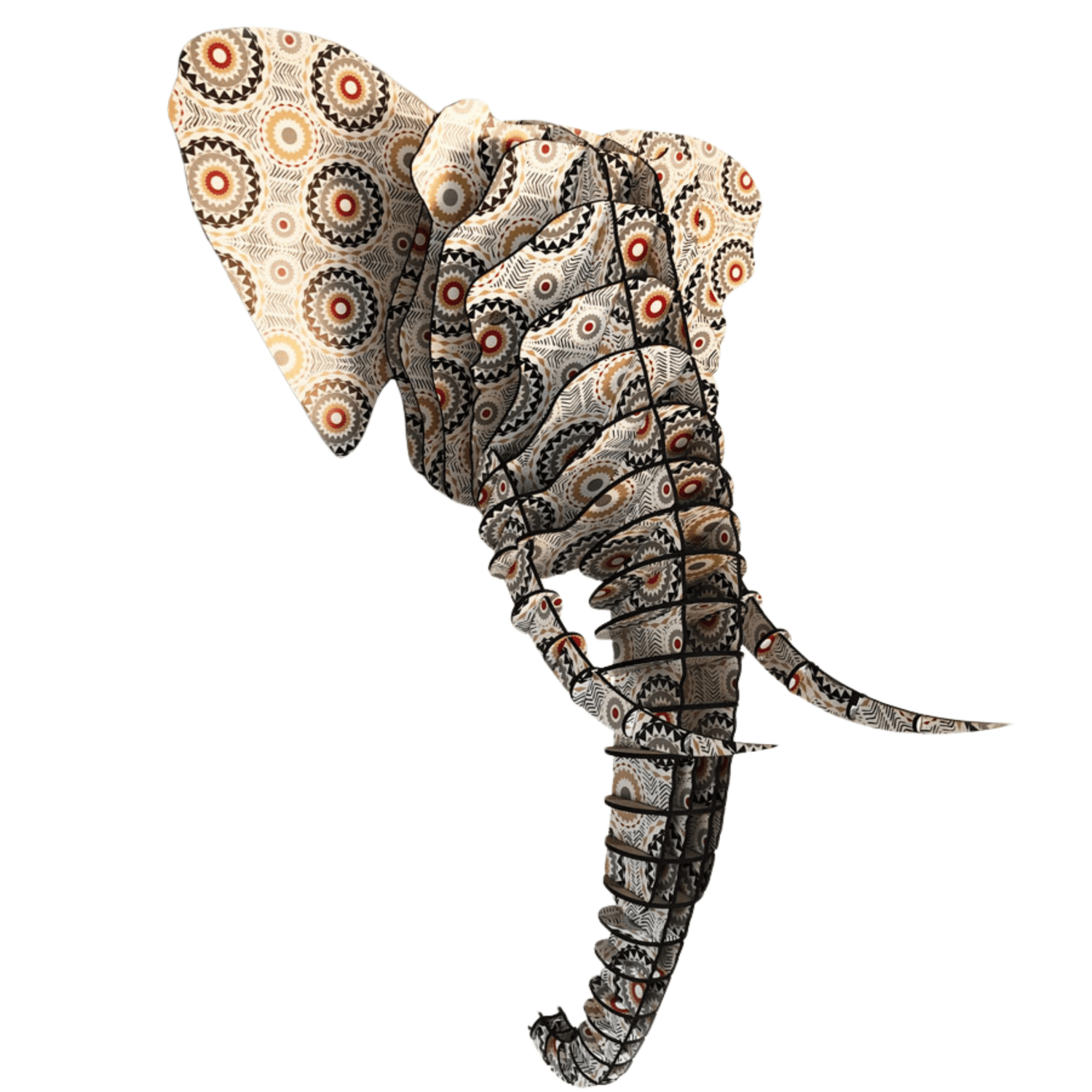 3D Elephant Head - Patterned - Fantastick