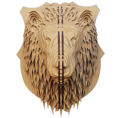 3D Lion Head - Wood - Fantastick