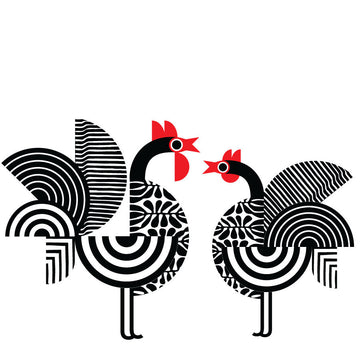 African Chickens - vinyl wall stickers - Fantastick