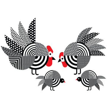 African Guinea fowl - vinyl wall stickers - Fantastick