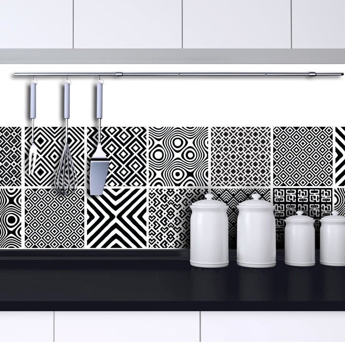 African Mix - Black vinyl wall tiles - Fantastick