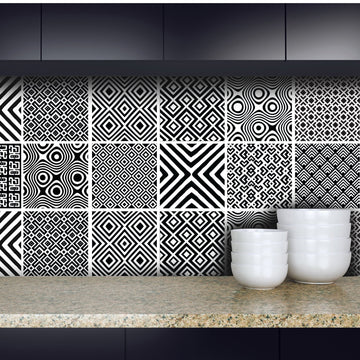 African Mix - Black vinyl wall tiles - Fantastick