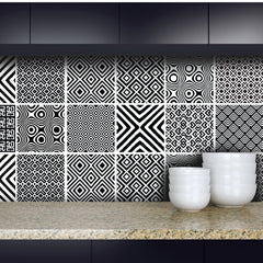 African Mix - Black vinyl wall tiles - Fantastick