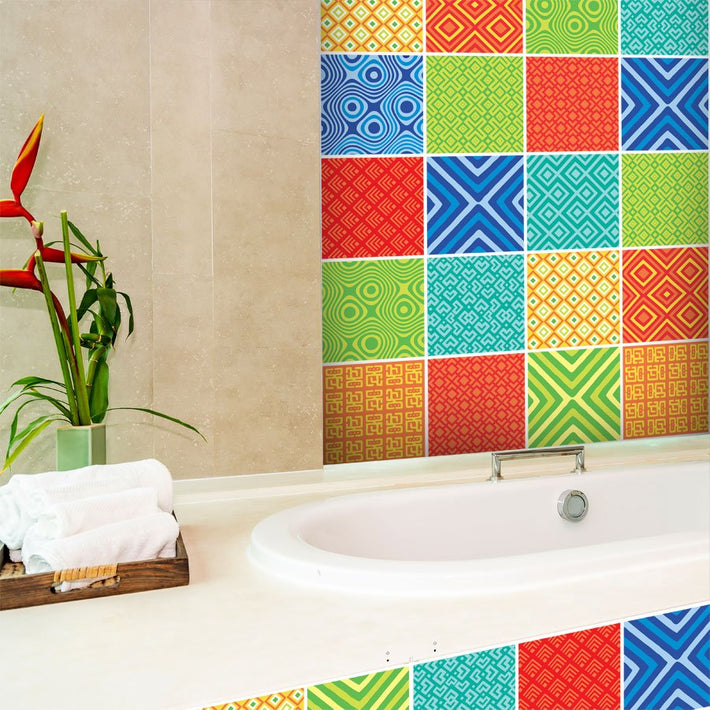 African Mix Colour - Vinyl Tile Strips - Fantastick