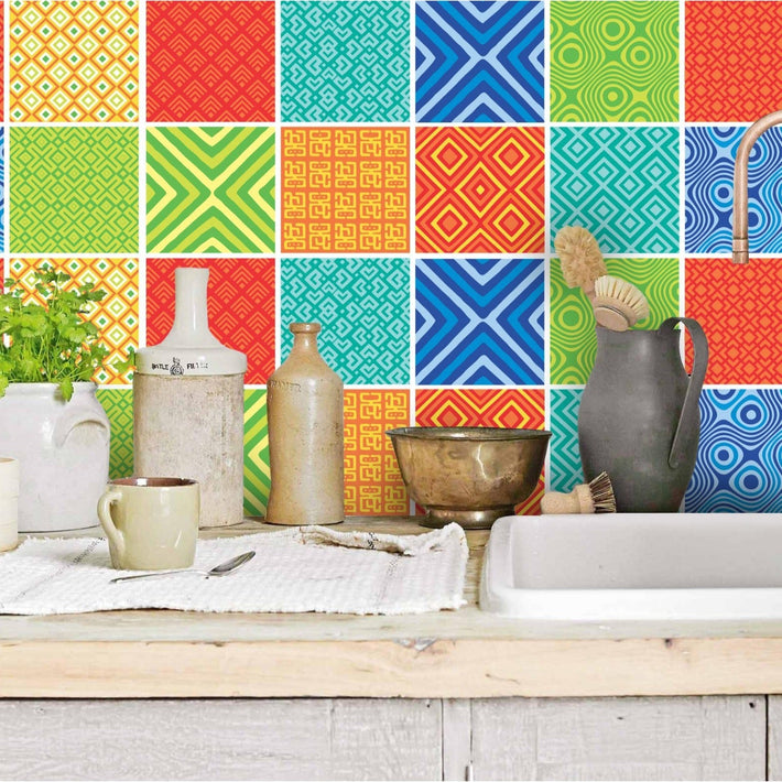 African Mix - Colour vinyl wall tiles - Fantastick