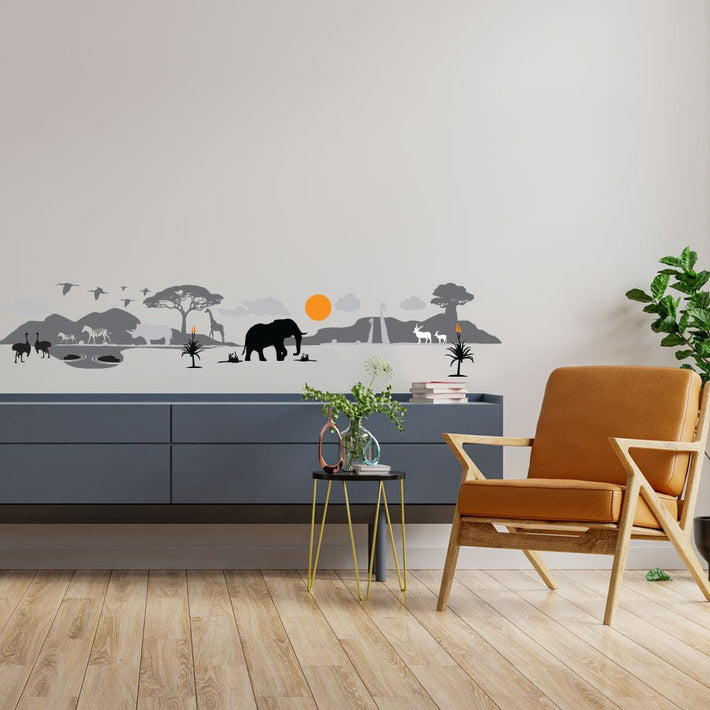 African skyline - vinyl wall stickers - Fantastick