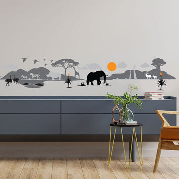 African skyline - vinyl wall stickers - Fantastick