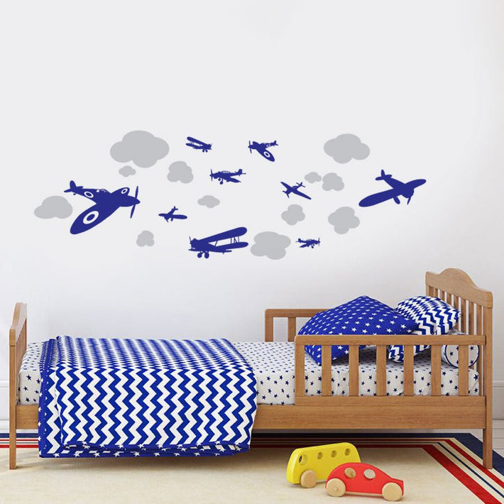 Airplanes - Kid's wall stickers - Fantastick