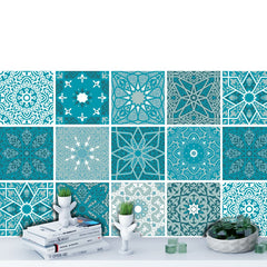 Arabesque Teal - vinyl wall tiles - Fantastick