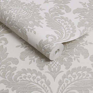 Archive Damask Grey Wallpaper - Fantastick