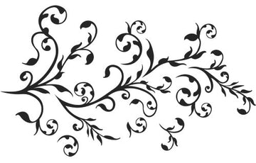 Art Deco Floral - vinyl wall stickers - Fantastick