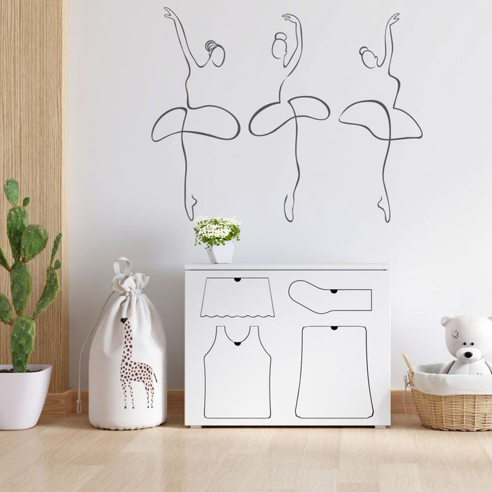 Ballet Line Dancers - Vinyl wall stickers - Fantastick