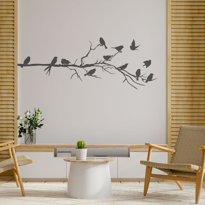 Bird Branch - vinyl wall sticker - Fantastick