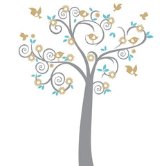 Birdy Tree - vinyl wall art - Fantastick