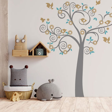 Birdy Tree - vinyl wall art - Fantastick