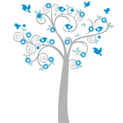 Birdy Tree - vinyl wall art - Fantastick