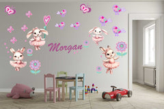 Bunny Ballerinas - wall stickers - Fantastick