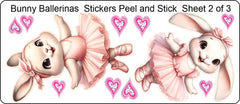 Bunny Ballerinas - wall stickers - Fantastick