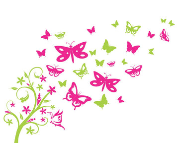 Butterfly Tree - Kid's vinyl stickers - Fantastick