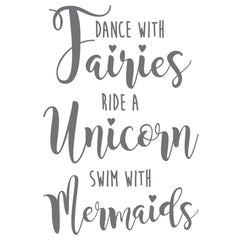 Dance with Fairies quote - wall poetry - Fantastick