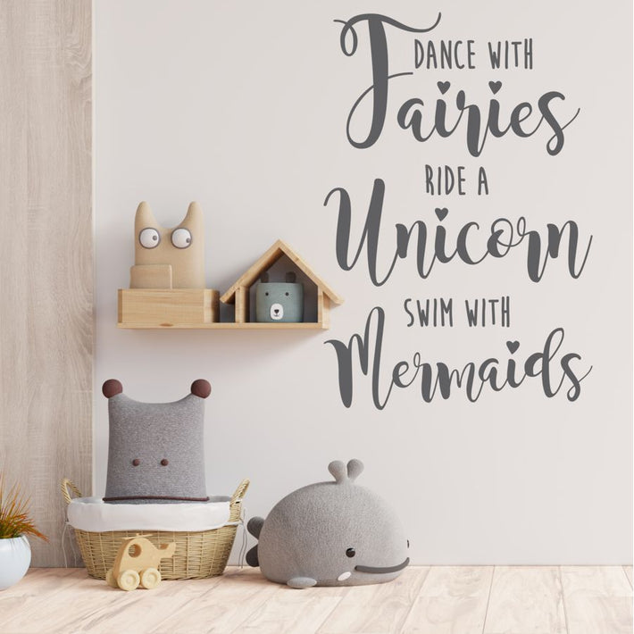 Dance with Fairies quote - wall poetry - Fantastick