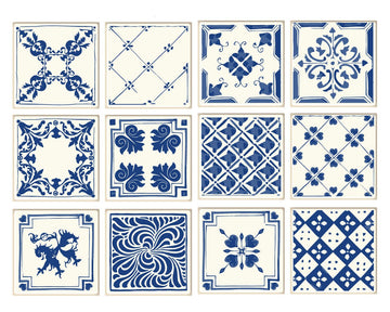 Delft Antique Blue - Vinyl Wall Tiles - Fantastick