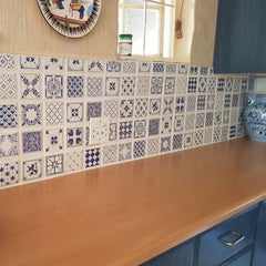 Delft Antique Blue - Vinyl Wall Tiles - Fantastick