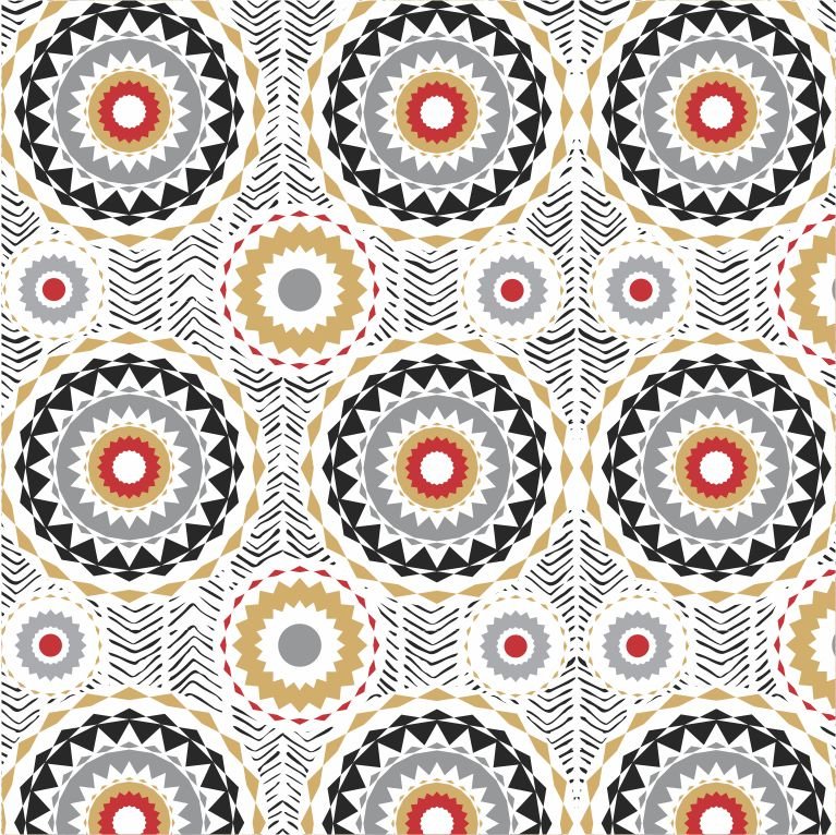 Elephant Head - Patterned - texture diamond circle