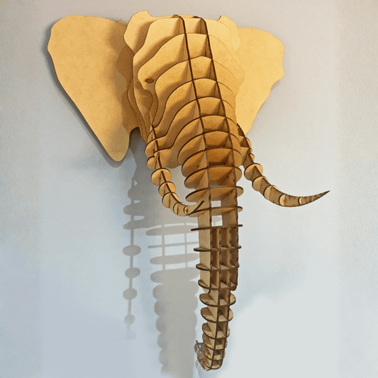 Elephant Head Sculpture Laser Cut Décor - Fantastick