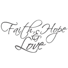 Faith, Hope & Love - vinyl wall poetry - Fantastick