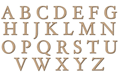 Formal Alphabet Letters in Wood - Fantastick