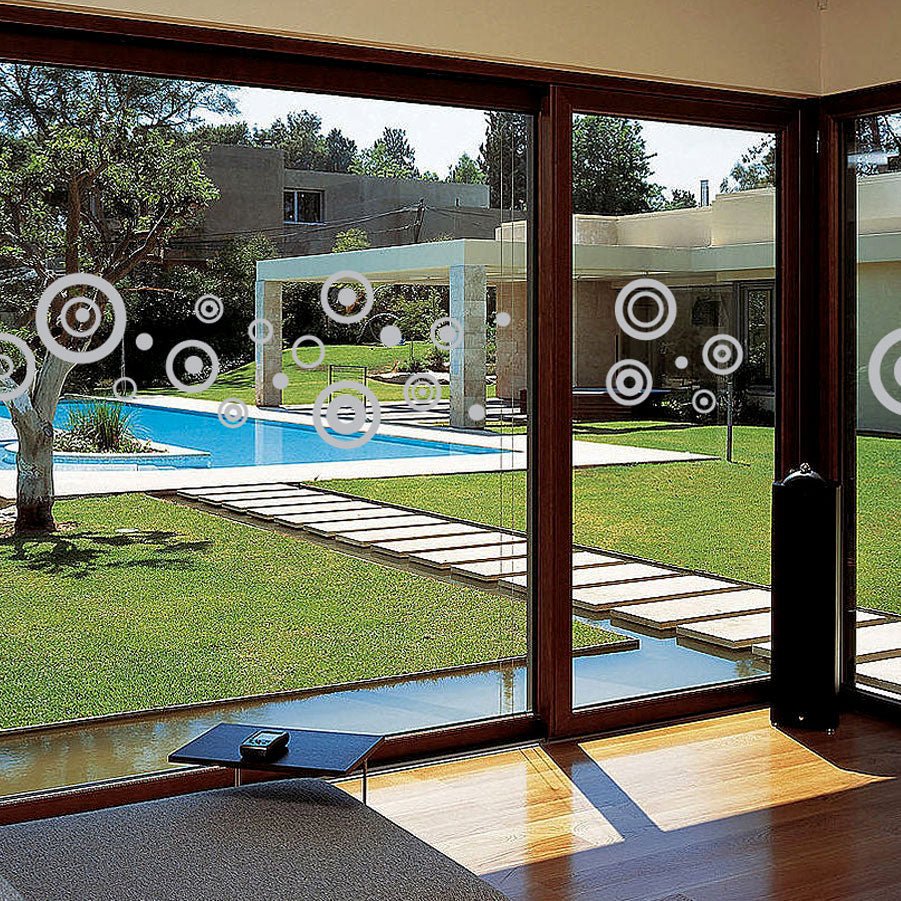 Normal Vinyl Glass Sticker Frosted Window Film – Privacy Decal for Glass Doors (Retro Dots ...