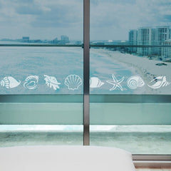 Frosted Sea Shells - vinyl glass stickers - Fantastick