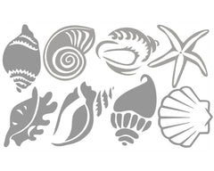 Frosted Sea Shells - vinyl glass stickers - Fantastick