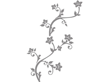 Frosted Traditional Floral - vinyl glass stickers - Fantastick