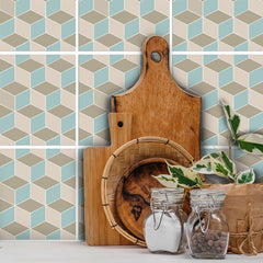 Geometric Blocks - Vinyl wall tiles - Fantastick