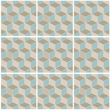 Geometric Blocks - Vinyl wall tiles - Fantastick