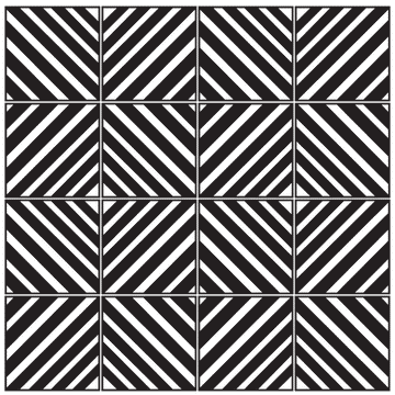 Geometric stripes - Black & White Vinyl wall tiles - Fantastick