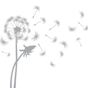 Giant Dandelion Frosted Glass stickers - Fantastick